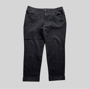 Chico’s Cropped Ankle Jeans with Embellished Cuffs